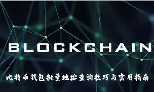 比特币钱包批量地址查询技巧与实用指南